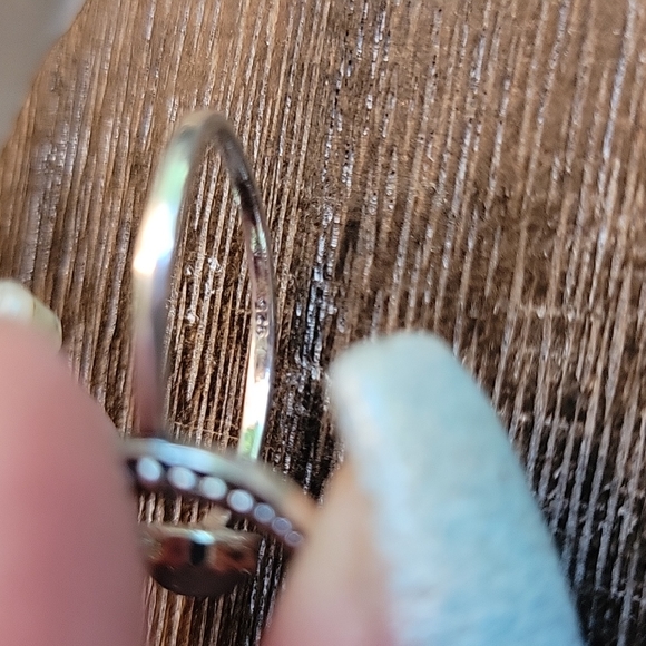 Crescent Moonstone 925 Silver Dainty Ring - Picture 4 of 6